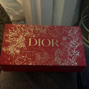 Dior Luxurious Red and Gold Box with mirror